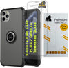 iPhone 15 Pro Max Gorilla Tech Ring Shadow Case With 2 X Gorilla Glass Screen Protector, Ring Stand Silicone Rubber Ultra Slim Anti Scratch Rugged Full Edge Cover
