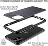 Gorilla Tech Case for iPhone 11 Pro Case With Tempared Glass Translucent Matte Back Screen Protector, Flexible Soft Edges Case, Shock Absorption Cover -Black