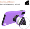 Gorilla Tech Silicone Cover for iPhone 11 Pro Max Case And Screen Protector Popup 6.5 inch Finger Holder Stand Anti Scratch Ultra Slim Shockproof Shockproof Survivor Tempered Glass Purple 3 Pack