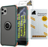 Gorilla Tech Defender iPhone XR Case and Screen Protector With Ring Stand 2 Tempered Glass Silicone Rubber Ultra Slim Anti Scratch Rugged Full Edge Cover 3-Pack