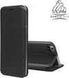 Gorilla Tech UK iPhone XS Max 6.5" PU Leather Case and Screen Protector Tempered Glass Wallet ID Card Holder Magnetic Closure Stand Curved Slim Flip Cover Black