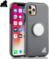 Gorilla Tech Silicone Cover for iPhone 11 Pro Case And Screen Protector 5.8 inch Popup Finger Holder Friendly Stand Anti Scratch Ultra Slim Shockproof Survivor Tempered Glass Grey Colour 3 Pack