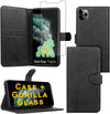 Apple iPhone 6S Plus and iPhone 6 Plus Designer Case Slim Leather Flip Cover Stand by Gorilla Tech Brand Protective Magnetic Closing Designer Cover All Round 3D Full Protection Black Colour