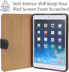 Gorilla Tech Apple iPad Air 2 Genuine Luxury Executive Leather Case Smart Protective Designer Cover with Stand for Air 2nd Gen Model A1566 A1567 Protect with Style Series Black Leather Retail Packing