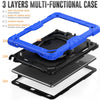 iPad 10.2 (2019) 7th Gen Gorilla Tech Armour Builder Survivor Protective Stand Case Blue