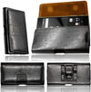 iPhone 14 Pro Max Leather Holster Hand Made Belt Pouch Magnet Flip Case 2 Loops 1 Clip