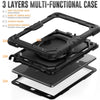 iPad 10.2 (2020) 8th Gen Gorilla Tech Armour Builder Survivor Protective Stand Case Black