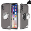 Gorilla Tech Silicone Cover for iPhone XR Case And Screen Protector 6.1 inch Popup Finger Holder Stand Anti Scratch Ultra Slim Shockproof Shockproof Survivor Tempered Glass Grey Colour 3 Pack
