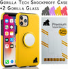 Gorilla Tech Silicone Cover for iPhone 11 Pro Max Case And Screen Protector Popup 6.5 inch Finger Holder Stand Anti Scratch Ultra Slim Shockproof Shockproof Survivor Tempered Glass Purple 3 Pack