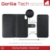 Gorilla Tech 2-in-1 Detachable Wallet Case iPhone XS and iPhone X Flip Cover Black - Premium Leather 2 in 1 Folio Book Magnetic for the Original Apple iPhone 10S and iPhone 10 - Magnetic Cover