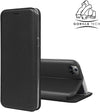 Gorilla Tech UK PU Leather Case For iPhone 8 Plus/7 Plus 5.5'' and Screen Protector Tempered Glass [Wallet] [Card Holder] [ID Holder] [Card Slot] Magnetic Closure Stand Curved Design Slim Flip Black