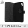 Gorilla Tech iPhone XR Leather Case and Screen Protector, Premium Quality, Stand Wallet Cover Magnet Flip Case [Black Leather] 6.1 inch iPhone Multiple Card Slots, Folio Book Case
