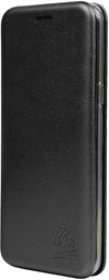 Gorilla Tech Galaxy A6 Plus Flip Case 3D Curve Premium Designer Slim [RFID Blocking] [Shock Proof] [Card Slots] [Kickstand] Premium Genuine Wallet Flip Bumper - Black Colour