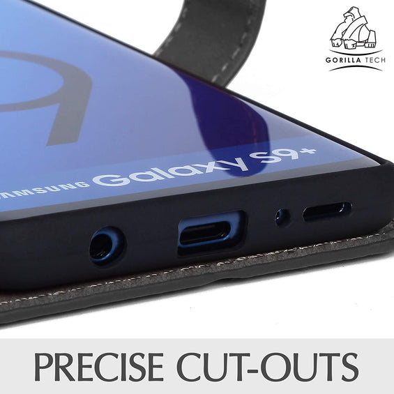 Gorilla Tech iPhone 11 Pro Leather Case, Premium Quality, Stand Wallet Cover Flip Case [Black] Multiple Card Slots, Magnet Flip, Folio Book Case with Kickstand Feature