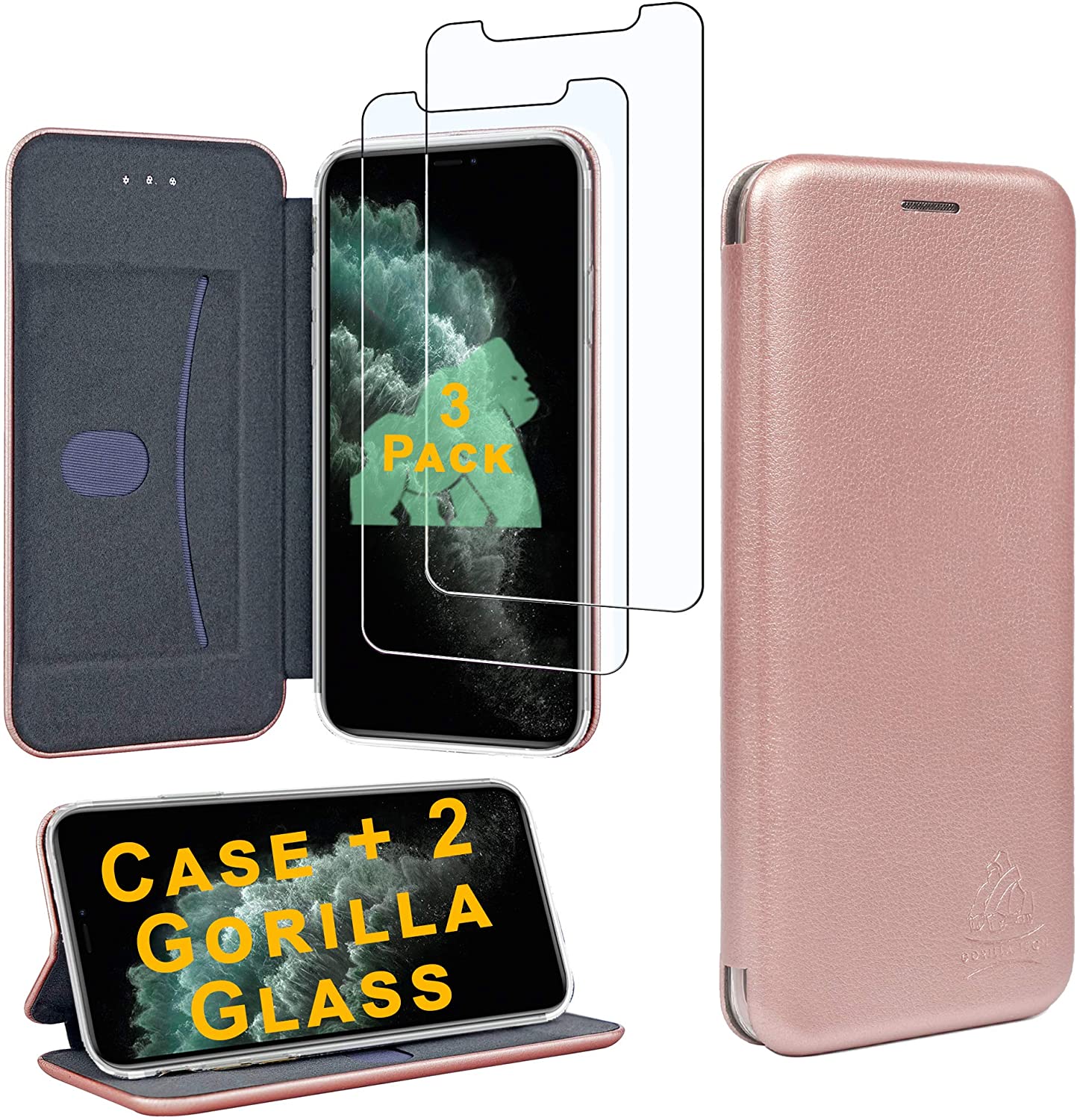 Gorilla Tech iPhone Plus iPhone Plus Flip Case and Screen Protec